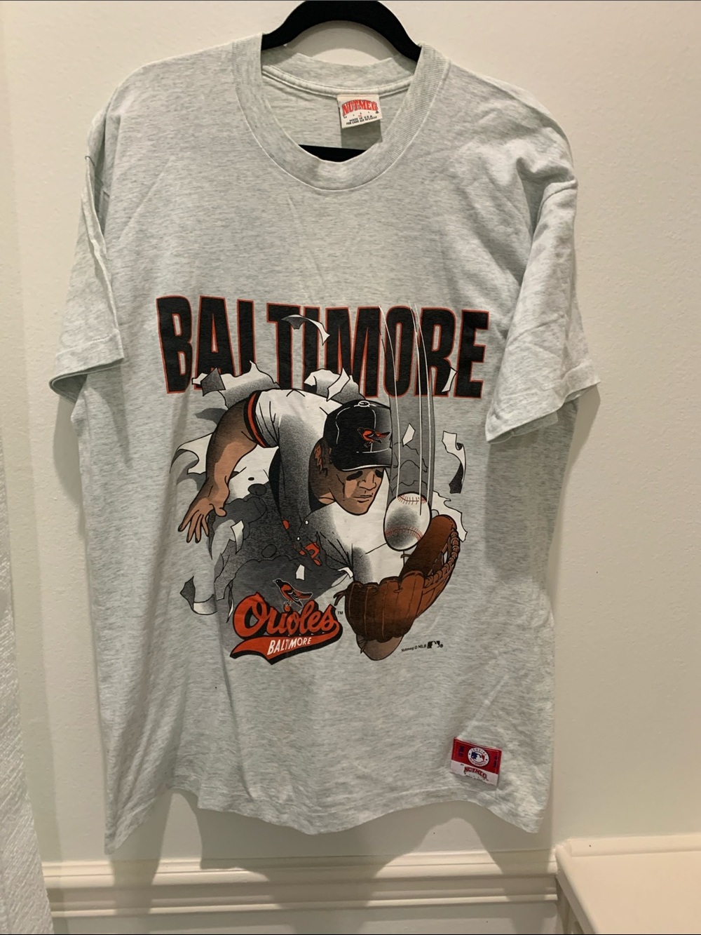 Baltimore Orioles Graphic Short Sleeve Tee - Light Gray